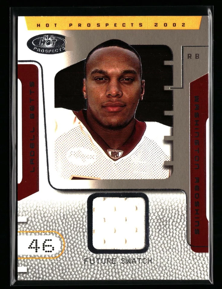 Ladell Betts 2002 Fleer Hot Prospects #105 Future Swatch #/1000 Rookie Redskins - Image 1 of 2