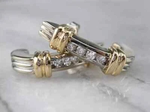 14K Yellow Gold Plated 1.50Ct Round Cut Lab Created Diamond Huggie Hoop Earrings - Picture 1 of 6