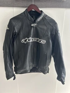 ALPINESTARS LEATHER ARMORED RIDING JACKET BLACK SIZE 42 (A1G000147) - Picture 1 of 8