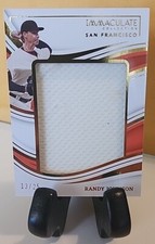 23 Panini Immaculate Giants Randy Johnson Jumbo Game Worn Memorabilia/25