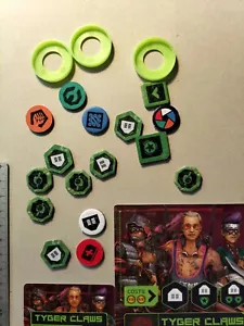TIGER CLAWS GANG TOKEN+BASE+CARD+DASHBO/CYBERPUNK 2077 GANGS OF NIGHT CITY/M523+ - Imagen 1 de 1