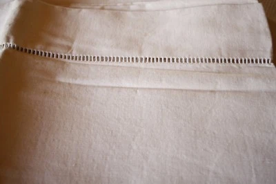 Drap N°45 ancien en lin coton 240 X 320 Cm  jour Venise Neuf - Photo 1/4