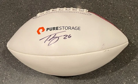 PURE Storage Minnesota Vikings #26 TREY WAYNES Signed Autographed Baden Football Cover