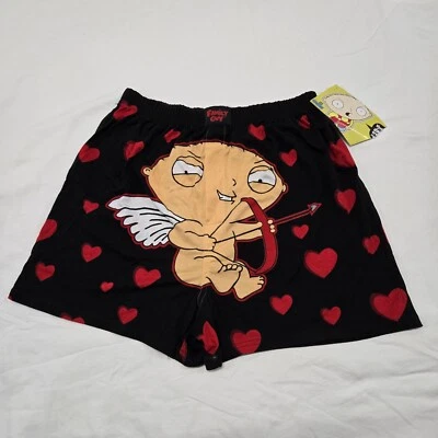 NUEVO CON ETIQUETAS Para Hombres MEDIANO Padre de Familia Día de San Valentín Boxers Stewie Griffin Love Child Cupido Foto 1 de 4