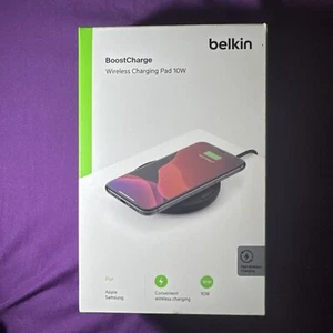 Belkin Boost Wireless Charging Pad 10W - Black - BOXED/NEW - Picture 1 of 2