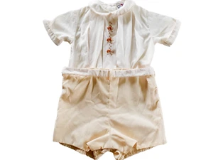 Vintage Petit Ami Jungen Bobby Anzug Hemd Shorts Set Outfit Pferd bestickt 18 M - Bild 1 von 18