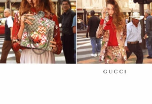 2015 Gucci Glen Luchford Tessa Charlotte Bruinsma Tobias Lundh 5 páginas anuncio de revista - Imagen 1 de 3