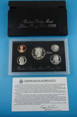 1992-S US Mint Silver Proof Set 5 Coin Set OGP Original Government Packaging - Image 1 of 4