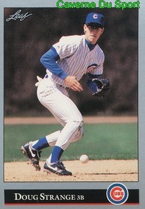 1992 DOUG STRANGE CHICAGO CUBS BASEBALL CARD LEAF