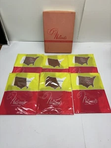 Vintage Nationals Strumpfhose 9 1/2 Strumpfhose Nylon - braun beige - 6 PAAR mit Box - Bild 1 von 6