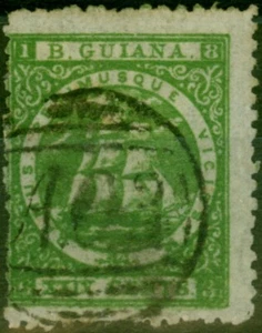British Guiana 1864 24c Green SG80 Fine Used - Picture 1 of 1
