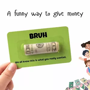Funny Cash Gift Holder Card for Teens | Unique Money Holder for Birthdays & More - Picture 1 of 11