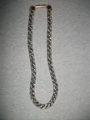 Gehäkelte Perlenkette, Vintage, Handarbeit - Bild 1 von 2