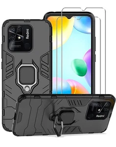 Coque Etui Aimant Anneau + Verre Trempé pour Xiaomi Redmi 14C / 13C / 12C / 12 - Photo 1 sur 4