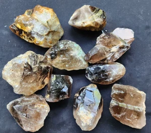 6.12 lbs (2.77 kg) 10x 100% Natural Smoky Quartz, Smokey Quartz, Cairngorm Gem - Bild 1 von 24