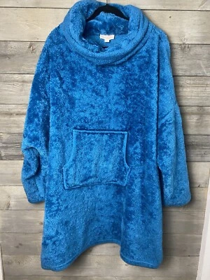Stan Herman One Size Robe Nightgown Lounger  Teal Pullover Cozy One Size - Image 1 of 4