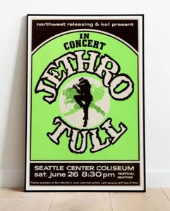 Jethro Tull 1971 Aqualung-Ära Seattle Tour Poster - Live #677 - Bild 1 von 2