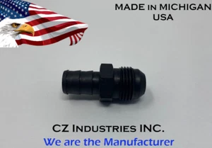 Ajuste adaptador de púa AN8 macho a 1/2" - ANODIZO NEGRO MATE QTY:1 - Imagen 1 de 2