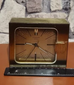Horloge de voyage LOOPING QUARTZ électronique laiton SWISS MADE, fonctione bien - Imagen 1 de 8