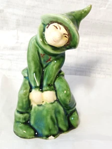 Figura de porcelana Elfo travieso salero verde buen estado - Imagen 1 de 6