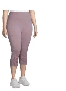 Under Control Pink Control-Top Workout Capri Pants With Ruching 3X Nwt (62) - Picture 1 of 5