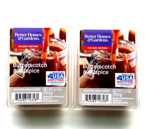 2 PACKS Better Homes and Gardens Scented Wax Cube Butterscotch and Allspice 6ct - Picture 1 of 12