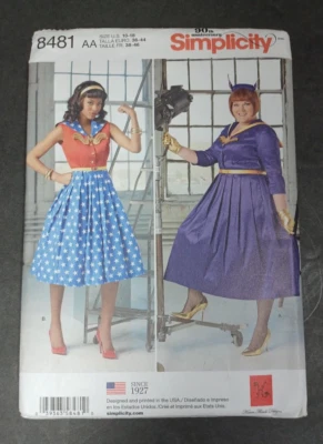 Simplicity Sewing Pattern 8481 Misses Dress Rockabilly Cosplay Size 10-18 - Image 1 of 4
