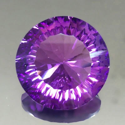 26.47cts Huge Round Purple Violet Natural Amethyst Loose Genuine Gemstones - Image 1 of 4