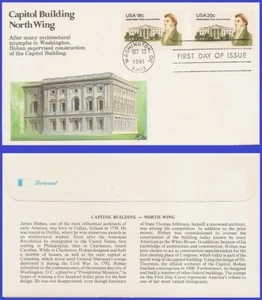 USA5 #1936 U/A FLEETWOOD FDC Combo2 James Hoban - Picture 1 of 1