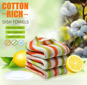 2-24pk Kitchen Dish Cloths Large 100% Cotton Tea Cleaning Washing Up Cloths - Picture 1 of 23