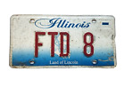 Illinois Land of Lincoln Red White Expired License Plate FTD 8 Man Cave Florist