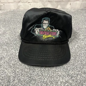 Vintage Rare Frankenstein Universal Studios Men's OS Black Satin Hat Cap - Picture 1 of 8