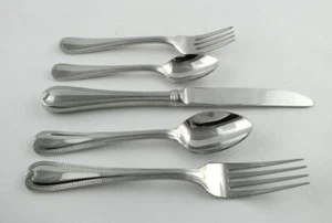 Cubiertos Lenox Vintage Jewel 5 piezas ajuste de lugar acero inoxidable - Imagen 1 de 9