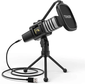 TONOR TC30 RGB USB Microphone, Cardioid Condenser Mic with Tripod Stand - Picture 1 of 13