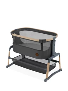 Maxi-Cosi Iora Air Bedside Crib, Cotbed Comfortable Co Sleeper - Beyond Graphite - Picture 1 of 12