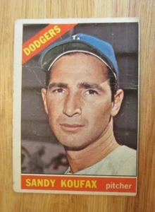 Sandy Koufax 1966 Topps #100 Trading Card MLB Baseball Los Angeles Dodgers - Picture 1 of 10