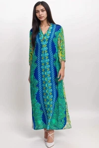 Johnny Was Kahinu Silk Maxi Dress C36625-R - Picture 1 of 10