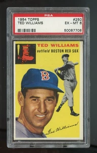 1954 Topps # 250 Ted Williams PSA 6 EX-MT - Bild 1 von 2
