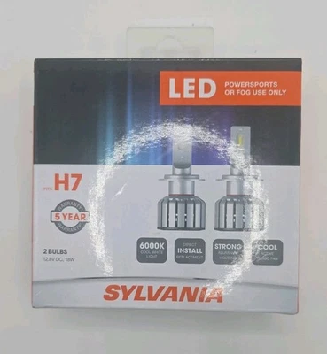 Sylvania - H7 LED Powersport Headlight Bulbs 2pc Off-Road Fog Light Bright - Image 1 of 2