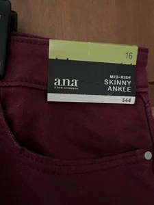 a.n.a. Midrise Skinny Ankle Hose Neu mit Etikett weinrot 16 - Bild 1 von 3