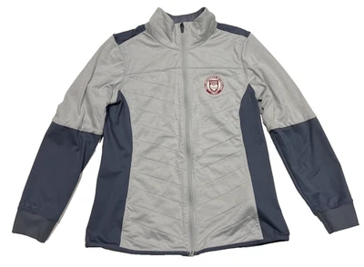 Chaqueta University Of Chicago Crest Grande Under Armour Gris Cremallera Completa Equipo Frío Foto 1 de 4