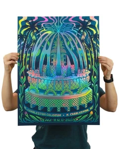 Póster Phish FOIL 7/11-7/13 Charleston Coliseum Carolina del Sur Lewy Jones AP - Imagen 1 de 1
