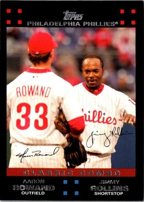 2007 Topps Aaron Rowand/Jimmy Rollins #658 Philadelphia Phillies Baseball Card - Image 1 of 2