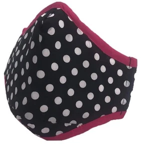 Girlie Girl Preppy White Dots Protective Mask - Picture 1 of 2