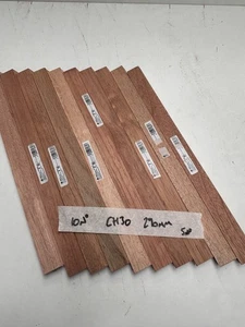 10no RED HARDWOOD Firecheck Hockey Stick, Moulding Beading Timber Edging 290mm - Picture 1 of 6