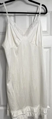 Sexy Vestido Adonna Talla 42 Sin Mangas Blanco Jc Penny’s Vintage Blanco Satinado Foto 1 de 4