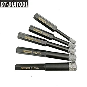 2pcs 6/8/10/12/14mm Diamond Multi-Bits Dry Ceramic Tile Drilling Bit Hole Saw - Picture 1 of 14