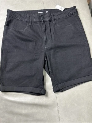 Pantalones cortos de mezclilla negros Old Navy de tiro alto para mujer WOW talla 16 (0018) Foto 1 de 4