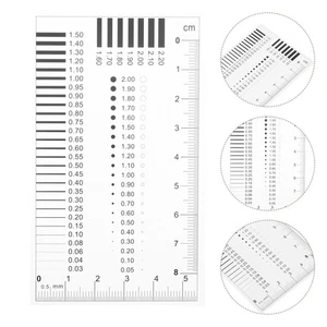 Abzeichen Messgerät Transparent Lineal Hochgenau Inspektion Fehlererkennung - Bild 1 von 12