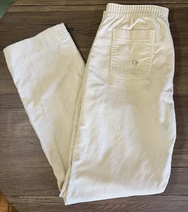 Vintage Ocean Pacific Corduroy Pants Elastic Waist Surf Ivory 38X31 - Picture 1 of 18